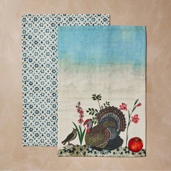 John Derian for Target Turkey Tea Towel (2 Piece) NWT - Picture 1 of 3